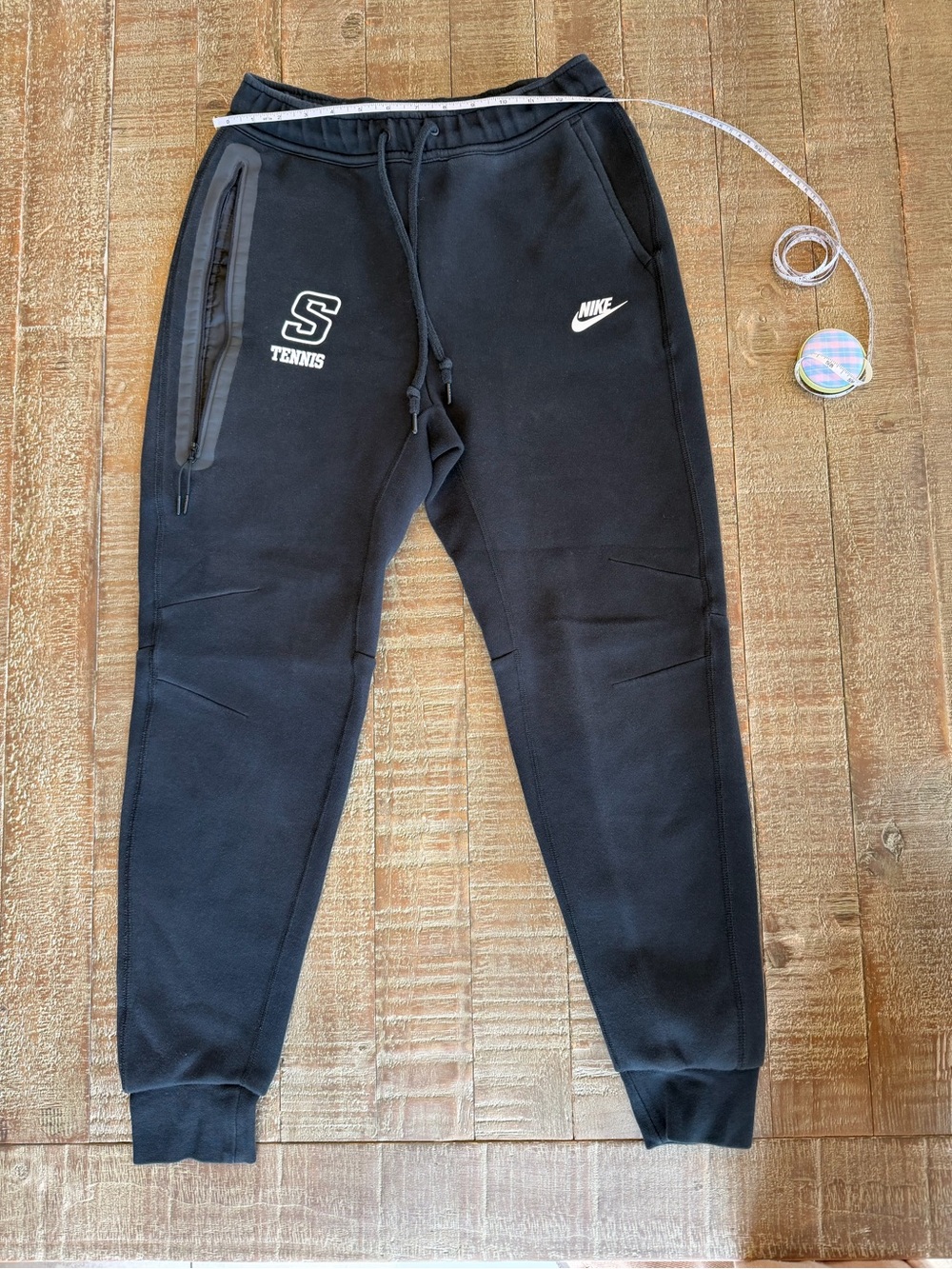 Nike Black Men's Jogger Sweatpants with White Logos